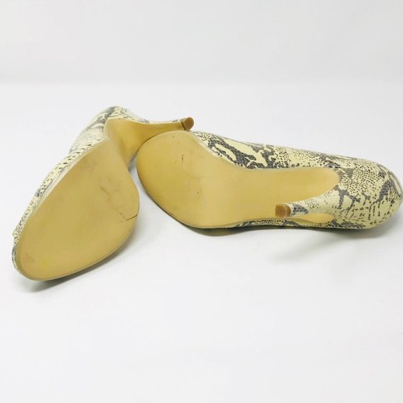 Colon Stuart Leather Snakeskin Heels EUC - Picture 5 of 6